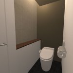 マイホームデザイナー3Dで作ったトイレのパース