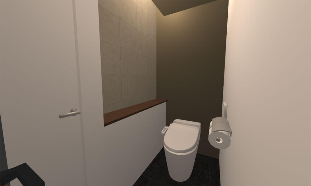 マイホームデザイナー3Dで作ったトイレのパース